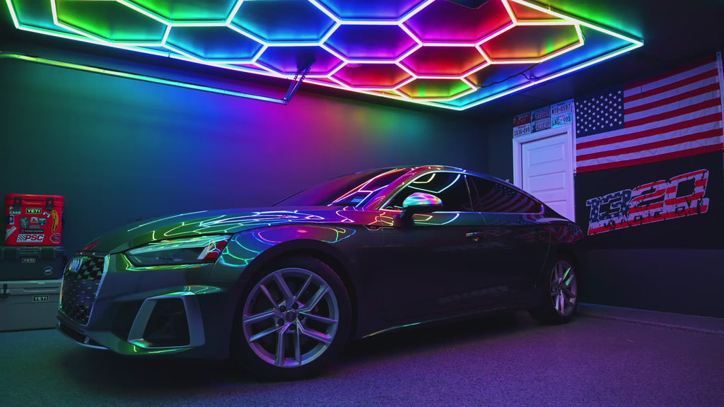 Balvolt™ RGB Hex Lights – Premium LED Lighting System for Garage, Gym & Creative Spaces